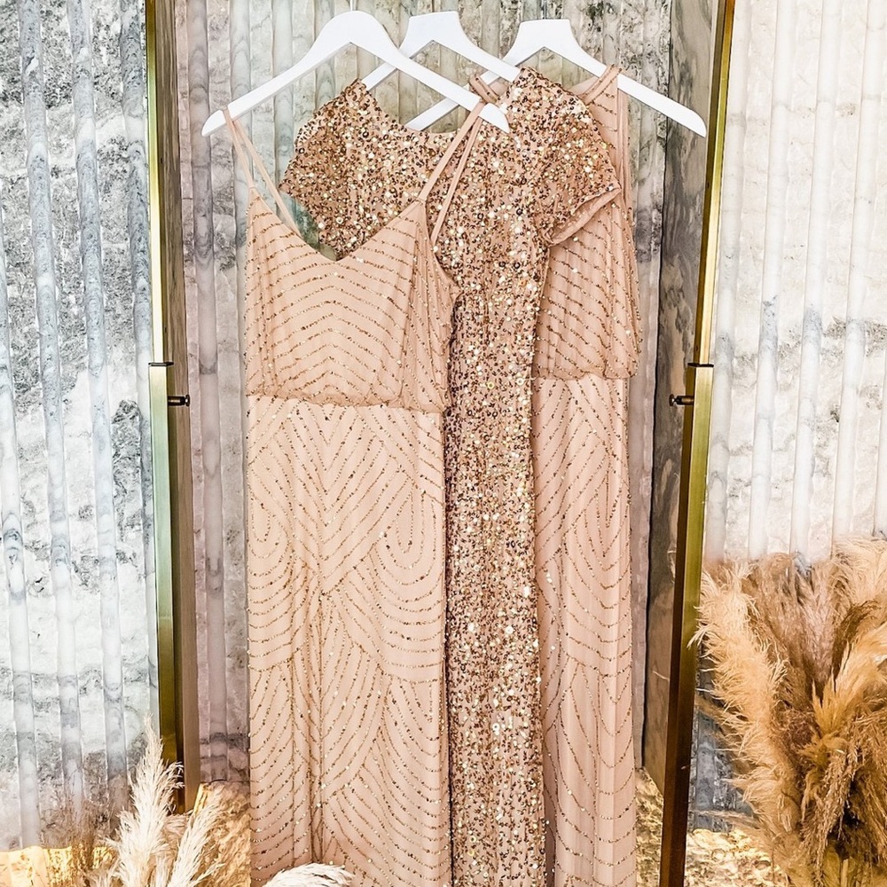 Adrianna Papell Beaded Dress - Blush Size 4